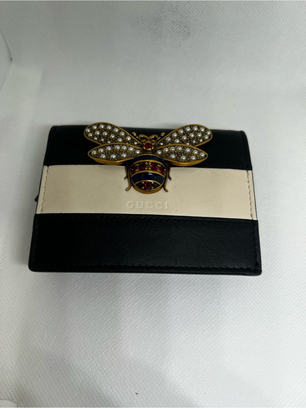 AUTHENTIC Gucci Queen Margaret Bee Compact Wallet - Authentic